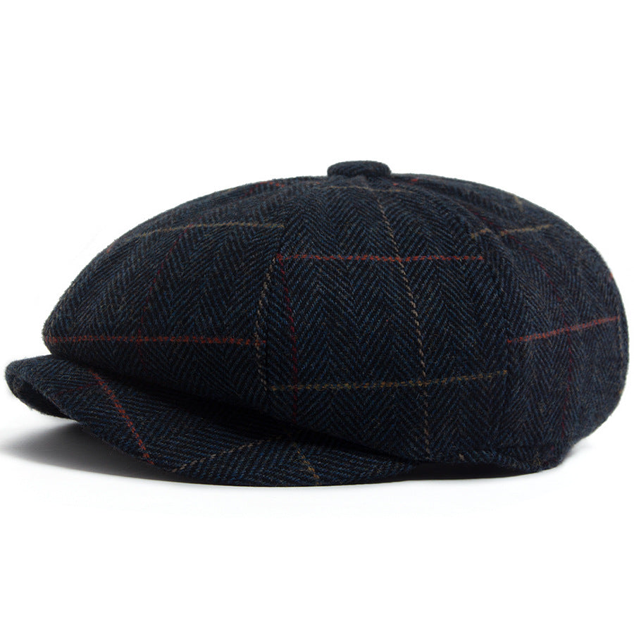 Women's Retro Wool Octagonal Cap