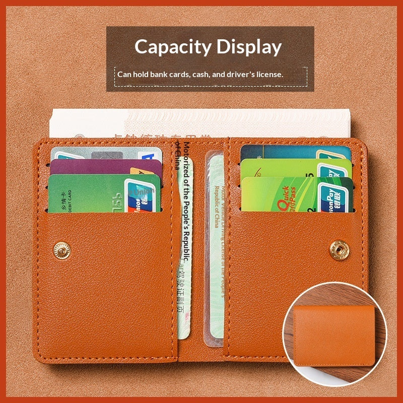 Womens Thin Foldable Wallet And Drivers License Holder