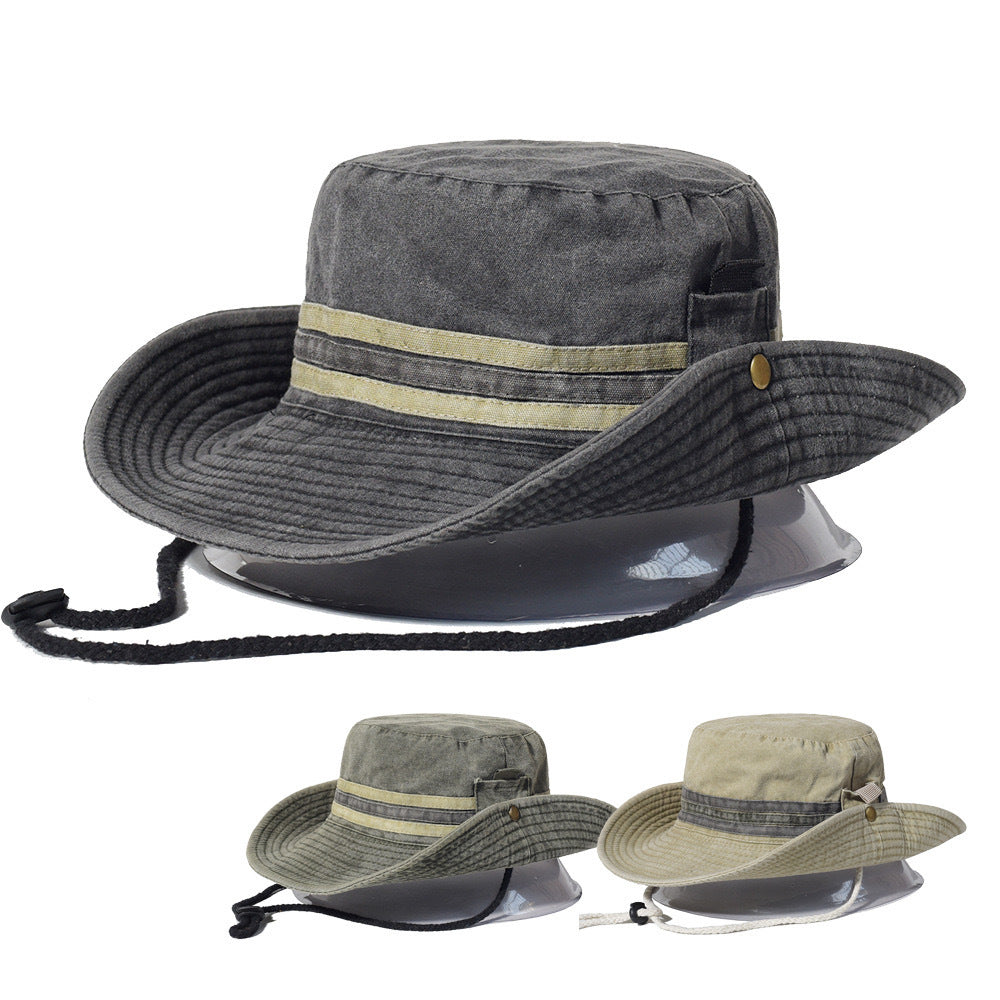 Cotton Washed Bucket Hat Unisex Fishing Cap
