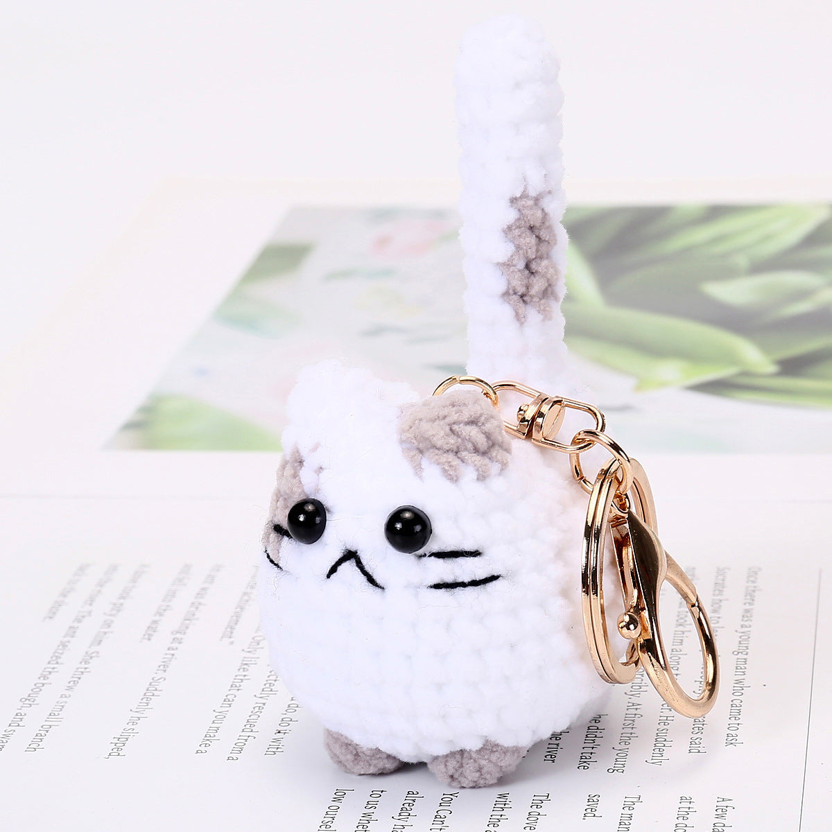 Knitted Yarn Kitten Pendant Woven Bag Charm