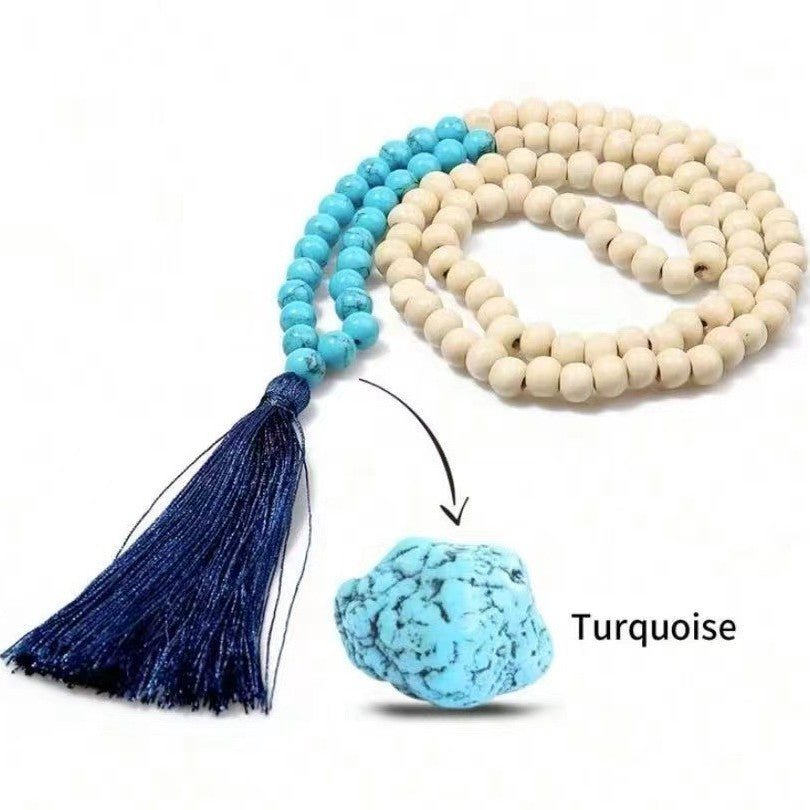 Hand-knotted Thread Tassel Necklace Vintage Long Style