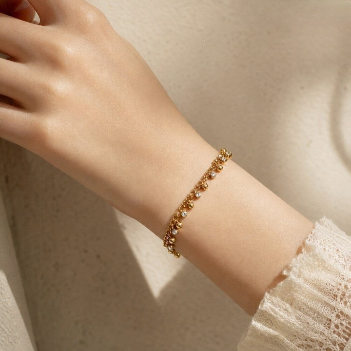 Round Bead Chain Stainless Steel Bracelet