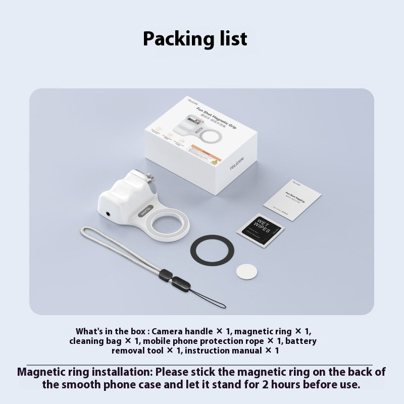 Magnetic Photography Handle Wireless Bluetooth Camera Aid