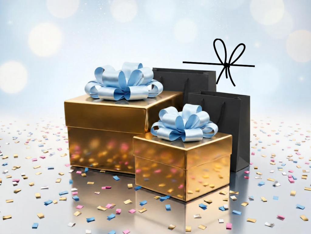 Signature Blue Bow Packaging – Hand-Wrapped Gift Box Service