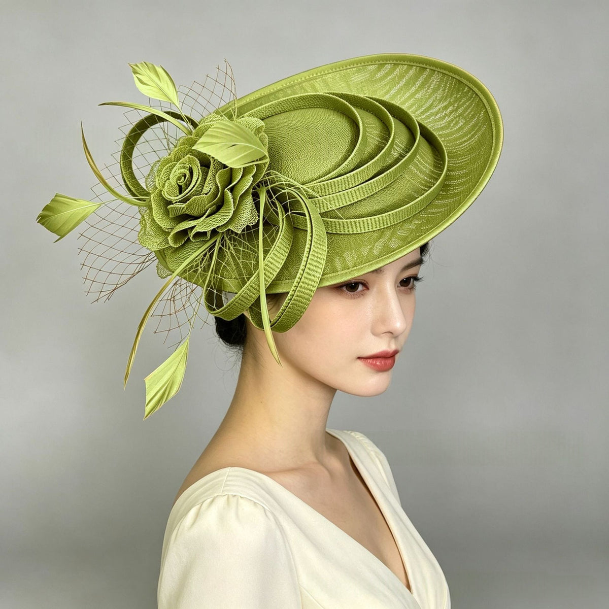 Retro Elegant Feather Headdress Hat
