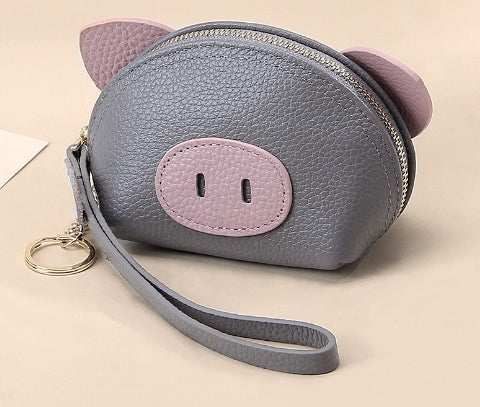 Anti-degaussing Card Holder Cartoon Organ Document Package Mini Pig Student Coin Purse