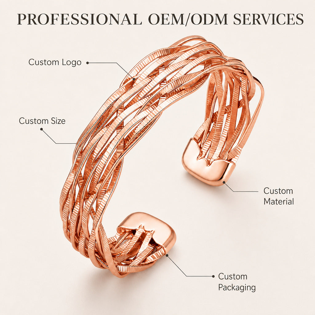 New Womens Open-style Bracelet Fashionable Woven Design