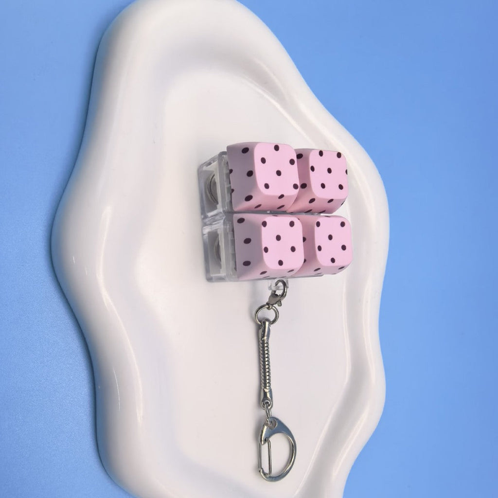 Dragon Fruit Polka Dot Key Stress-relief Toy Mechanical Keyboard Tester Luminous Stress-relief Key Keyboard Keychain Accessory