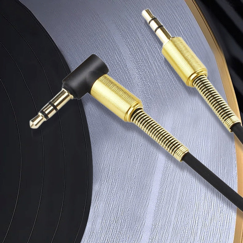 35mm Spring Elbow 35 Male-to-male Retractable Audio Car Audio Cable