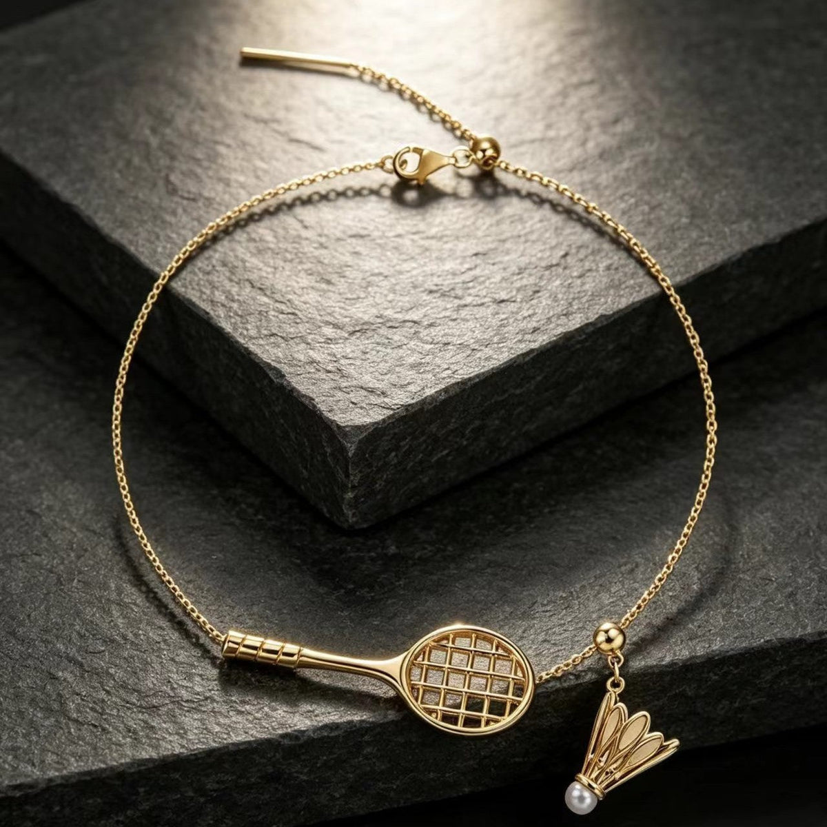Badminton Racket Pull Bracelet For Women