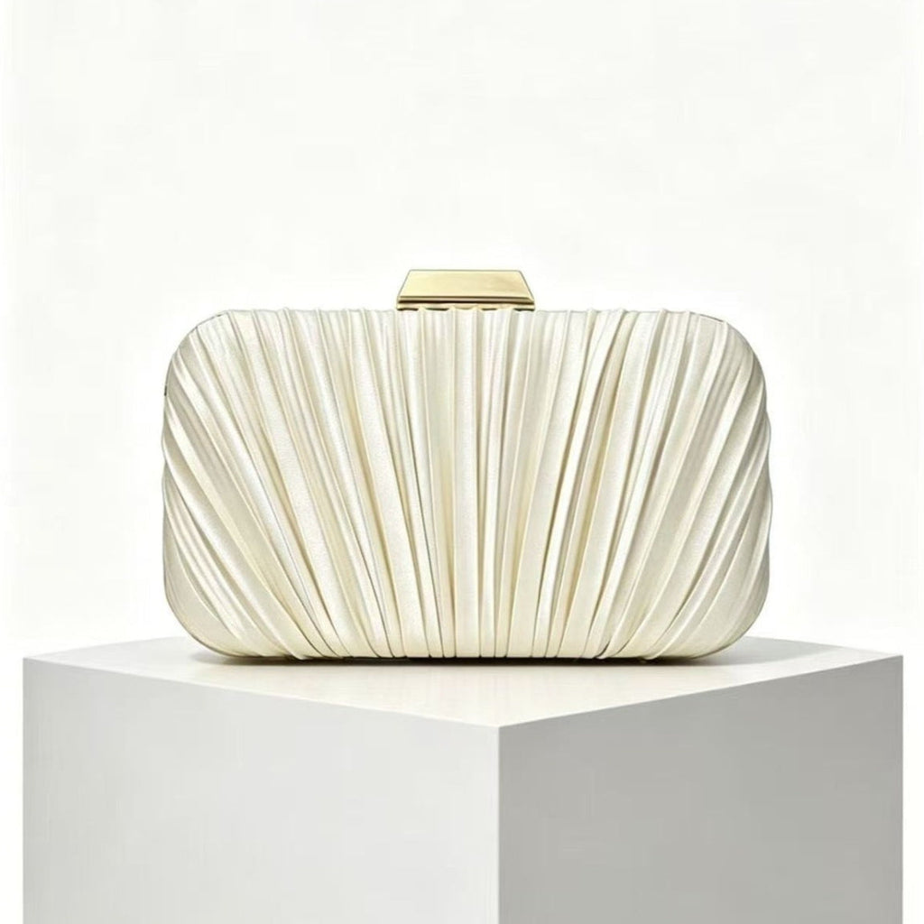 Pleated Evening Bag Banquet Evening Gown Clutch Handbag