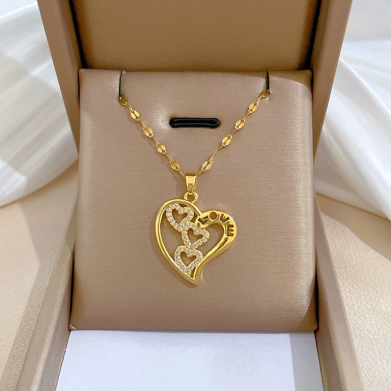 Banquet Wedding Necklace Women's Clavicle Chain, Titanium Steel