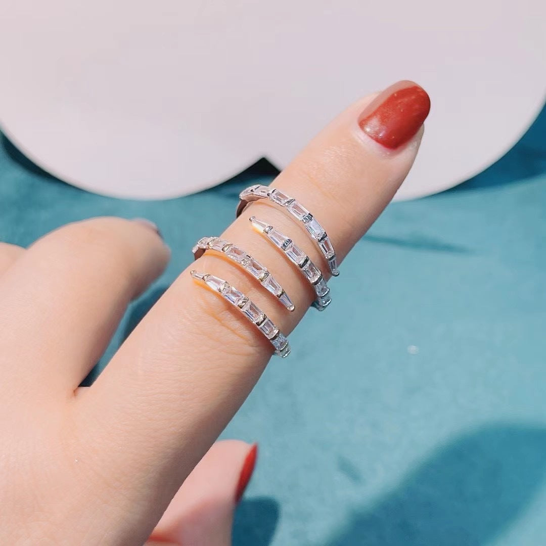 Fashionable And Personalized Zircon Open Ring