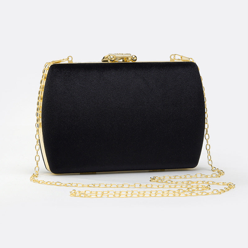 New Black Velvet Evening Clutch For Women