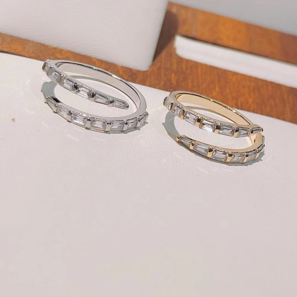 Fashionable And Personalized Zircon Open Ring