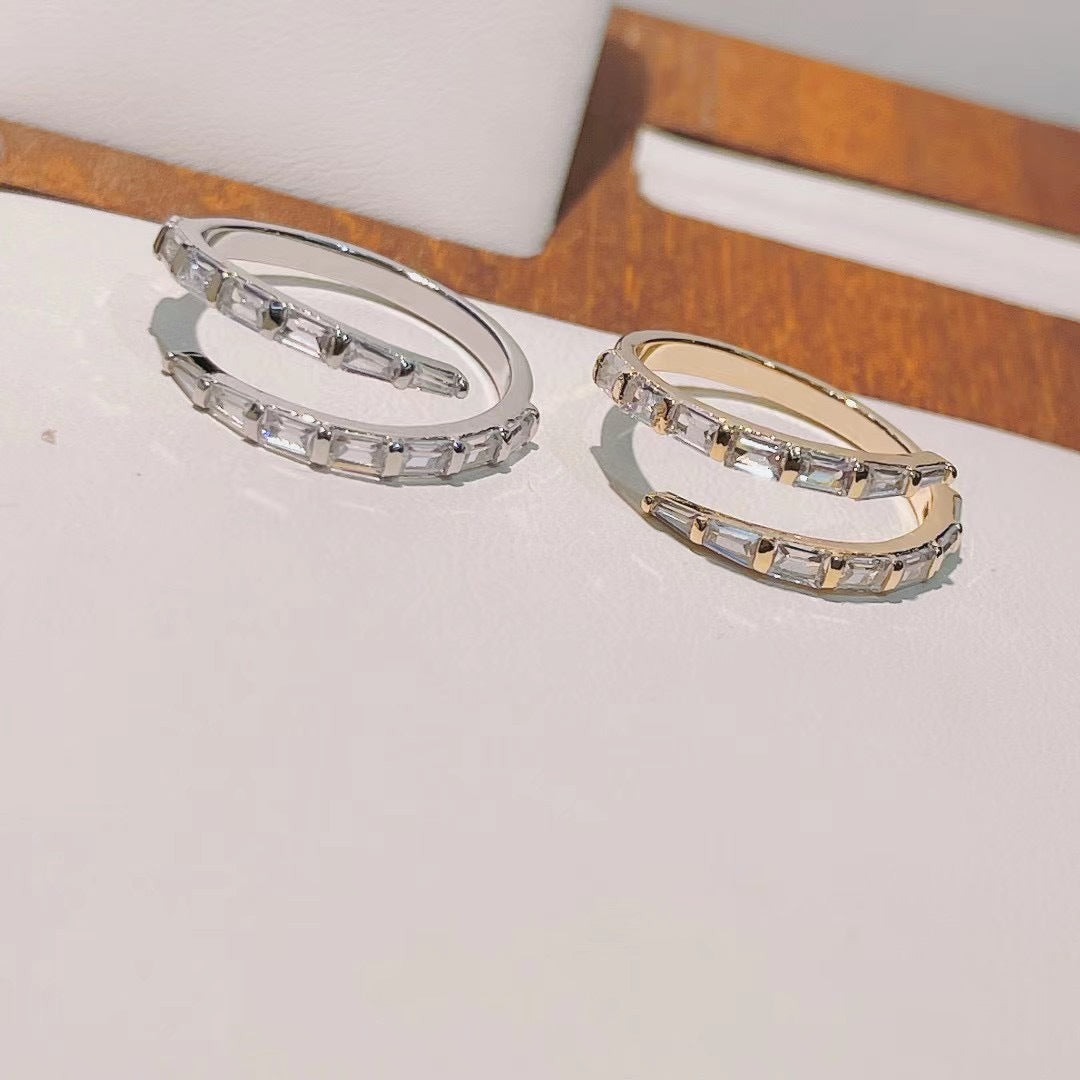 Fashionable And Personalized Zircon Open Ring
