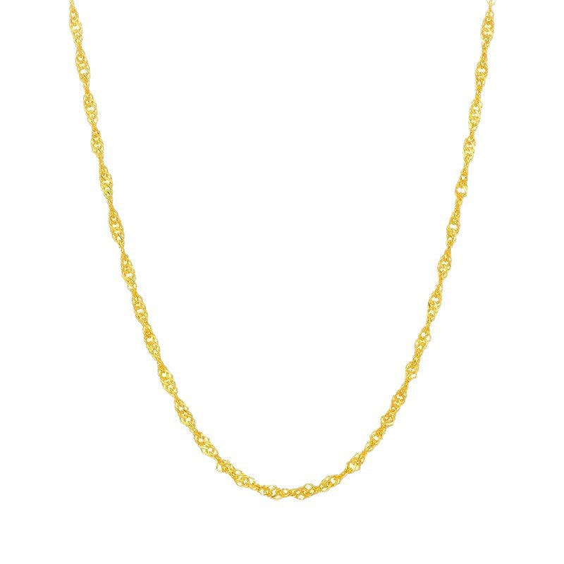 Water-wave Twist Pattern Versatile Clavicle Chain