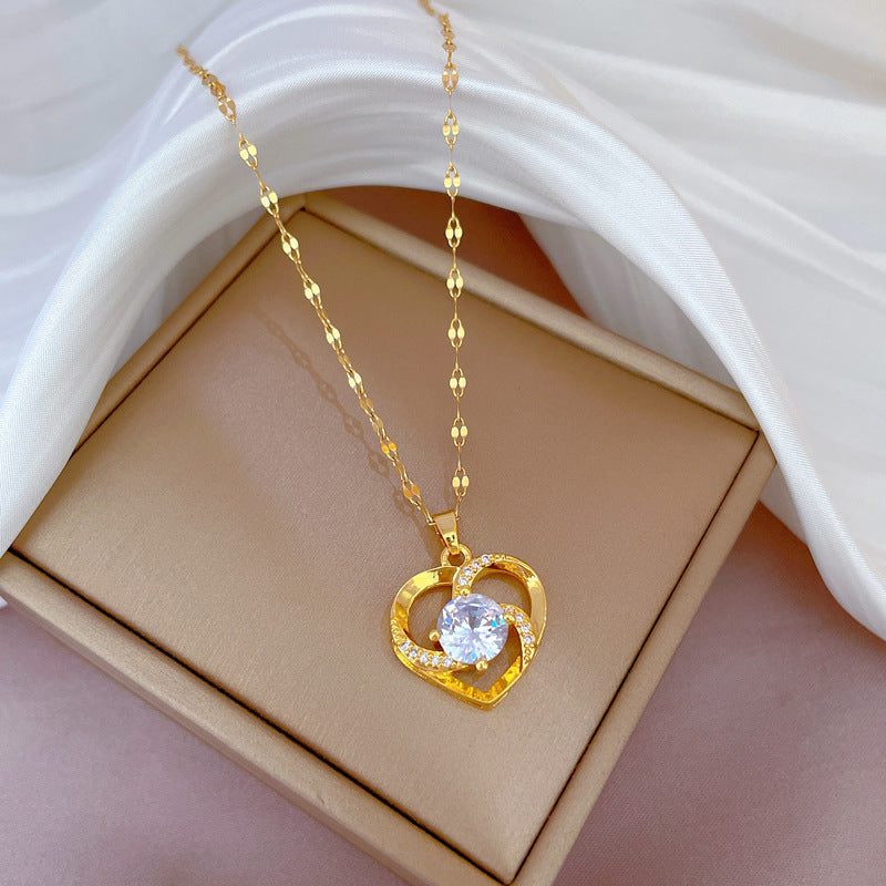 Banquet Wedding Necklace Women's Clavicle Chain, Titanium Steel