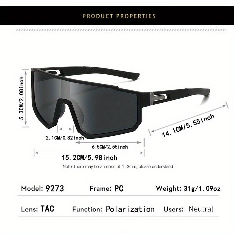 2 Pcs Shield Polarized Sports Sunglasses Uv400 Protective Mirrored Lens Eyewear Lightweight Wraparound Frame With Non Slip Temple Suitable For Cycling,fishing,running And Various Outdoor Sports Activi