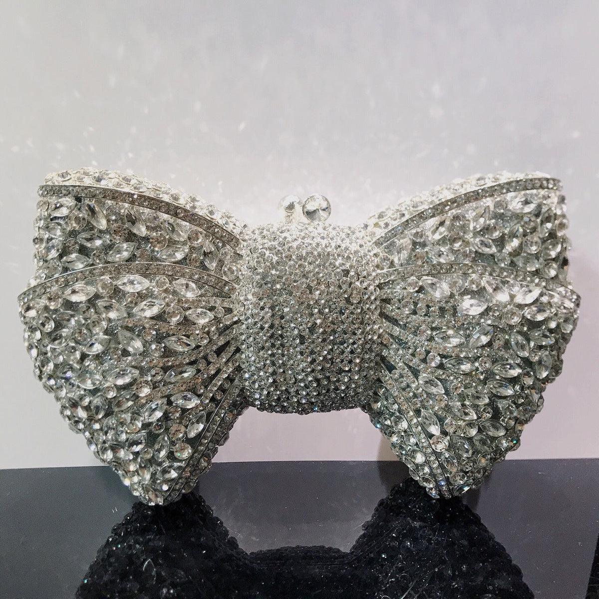 Bow Diamond Evening Bag Rhinestone Clutch