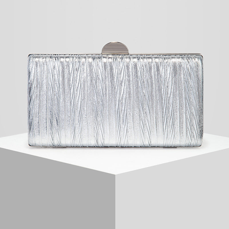 New Womens Pleated Evening Clutch Bag