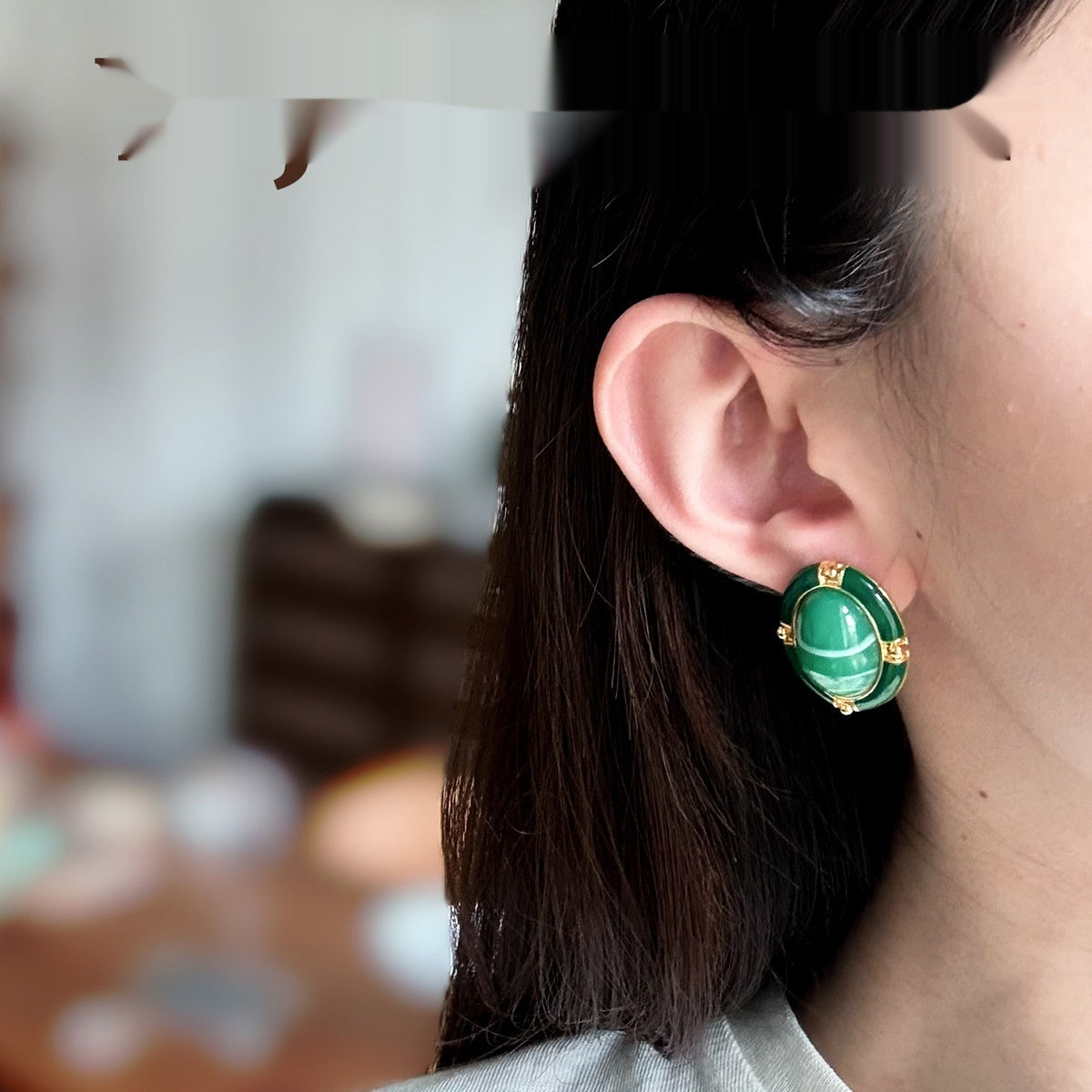 Retro Oval Drop Earrings For Women