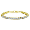 1,2,3 Row Full Pave Cubic Zirconia Couple Bracelet Trendy European & American Style, Best-Selling Holiday Gift For Couples