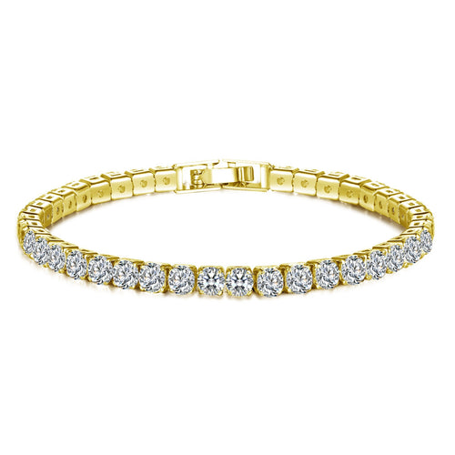 1,2,3 Row Full Pave Cubic Zirconia Couple Bracelet Trendy European & American Style, Best-Selling Holiday Gift For Couples