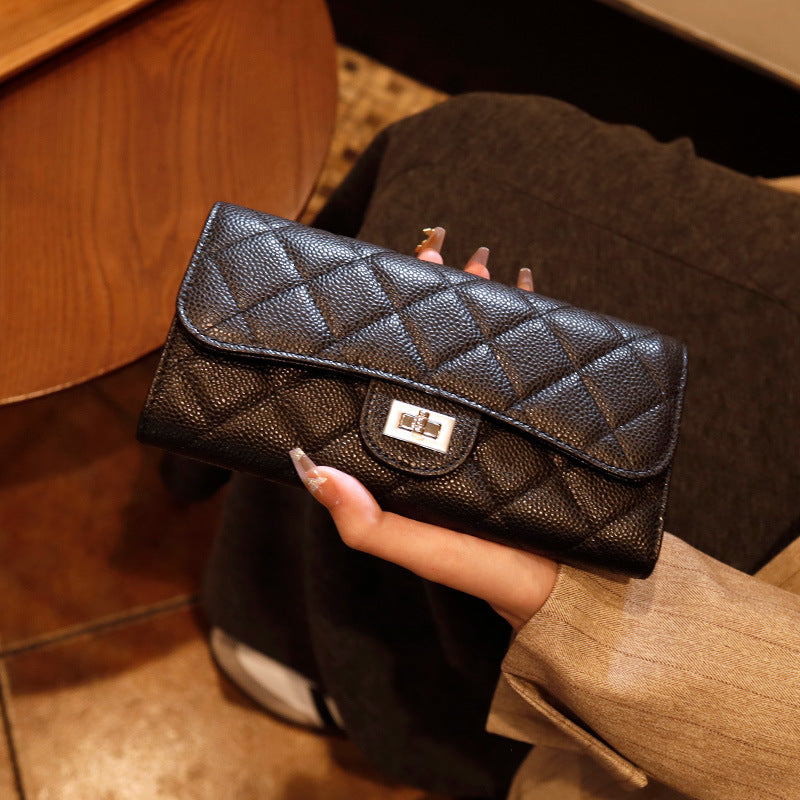 New Long Genuine Leather Womens Wallet