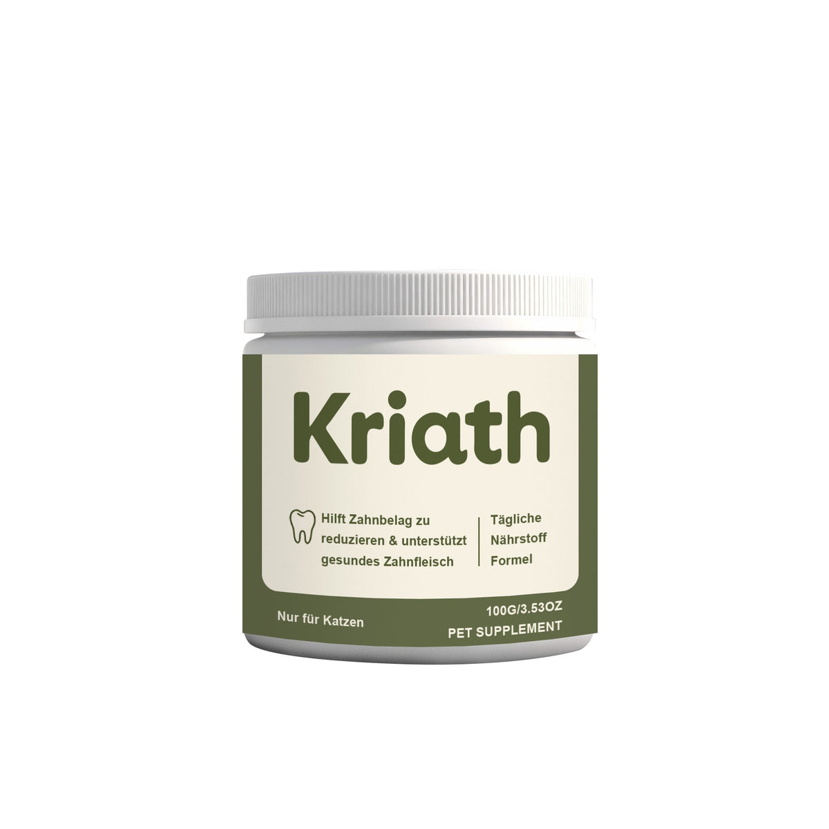 Kriath Cat Dental Care Nutrient Powder Freshens Cat's Oral Hygiene, Removes Pet Tartar, Convenient For Feeding