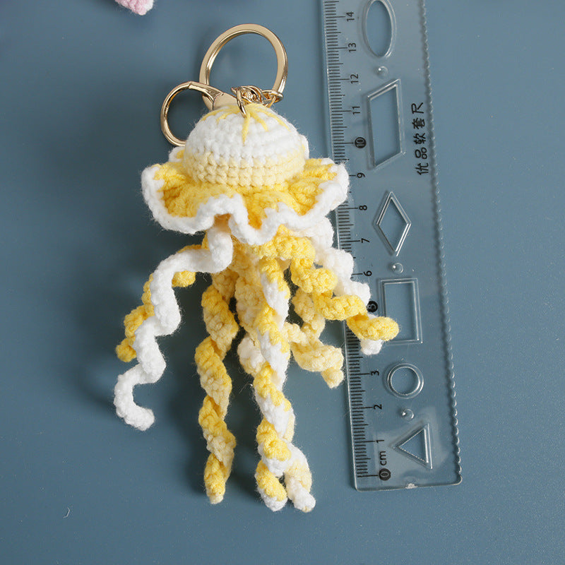 Hand-knitted Yarn Jellyfish Pendant