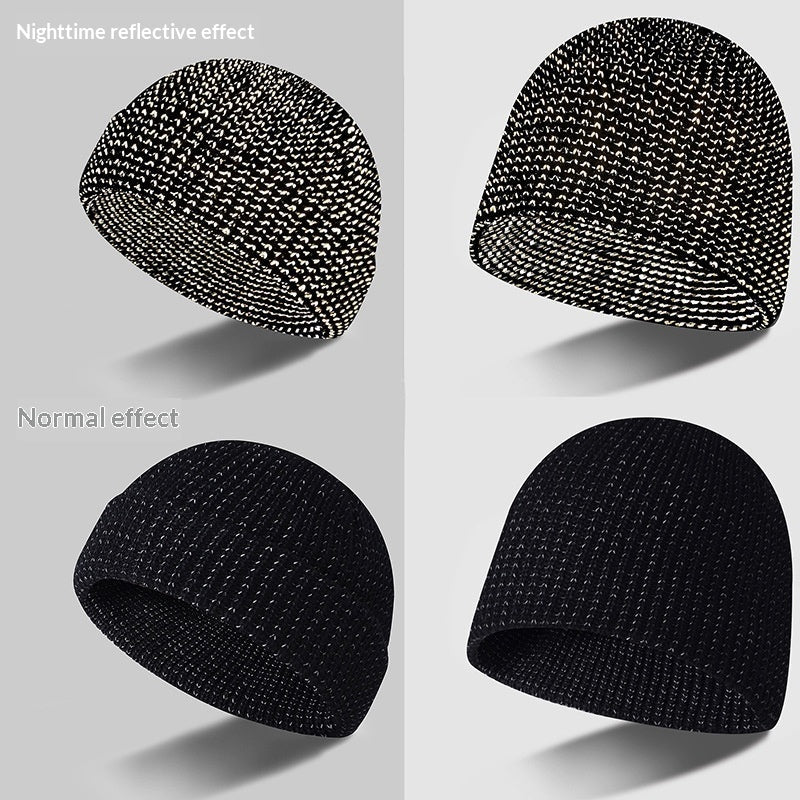 Nighttime Reflective Yarn Knitted Sports Cap