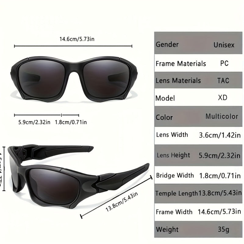 3 Pcs Wraparound Sports Sunglasses, Dark Tint Lens Eyewear, Rugged Sturdy Frame Suitable For Hunting, Fishing, Outdoor Hiking And Daily Outdoor Activities.