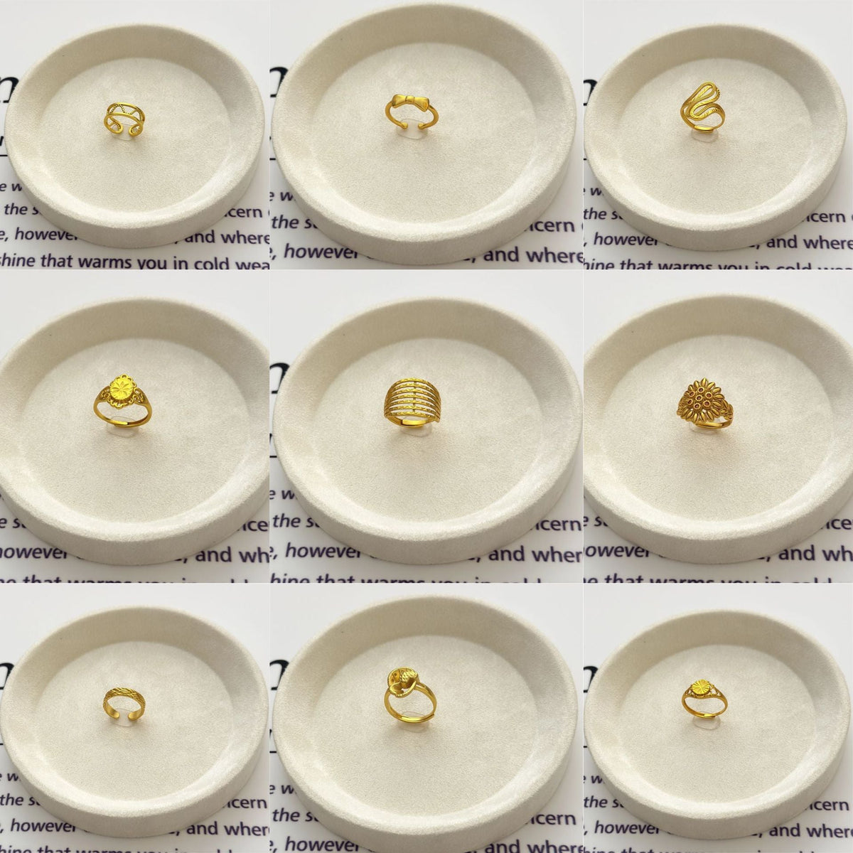 Vietnamese Real Gold-Plated Rings That Won'T Change Color When Heated, Open Rings For Men And Women, Unique And Fashionable Niche Cross-Border Jewelry