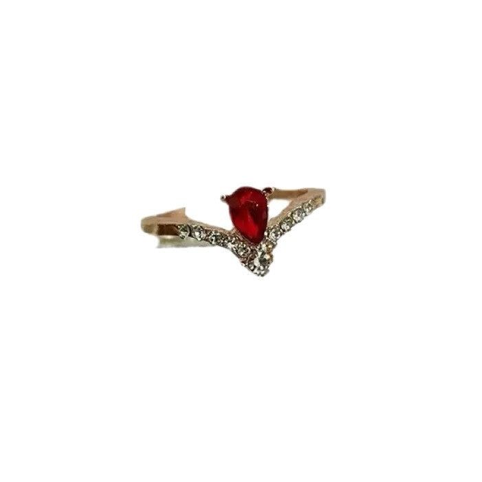 French Retro Exquisite Micro-Paved Zircon Ring For Women, High-End, Accessible Luxury, Stacked Opening, Adjustable Index Finger Ring