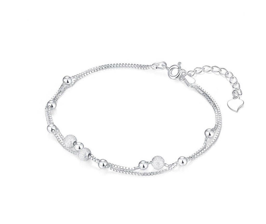 Brilliant Milky Way Bracelet Female Silver S925 Double Layer