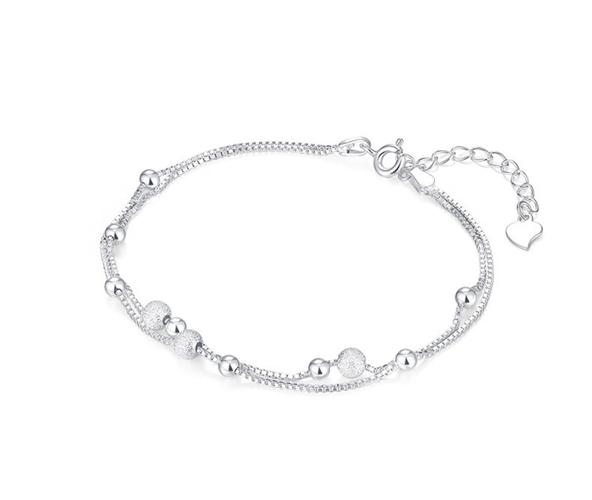 Brilliant Milky Way Bracelet Female Silver S925 Double Layer