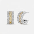 Rotating Cubic Zirconia Drop Earrings For Women - S925 Silver Needle Non-Tarnish Elegant Dangle Earrings