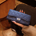 New Long Genuine Leather Womens Wallet