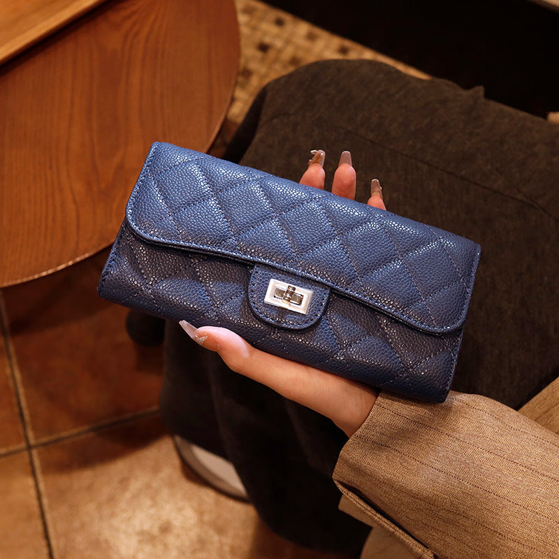New Long Genuine Leather Womens Wallet