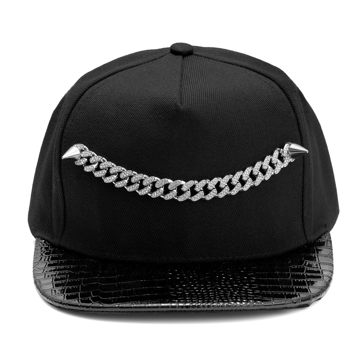 Women's Rivet Cuban Chain Hip-hop Hat