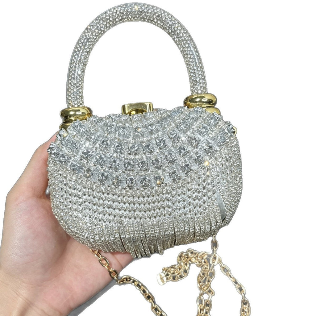 Evening Clutch Shoulder And Crossbody Bag Handbag Fully Diamond-encrusted Womens