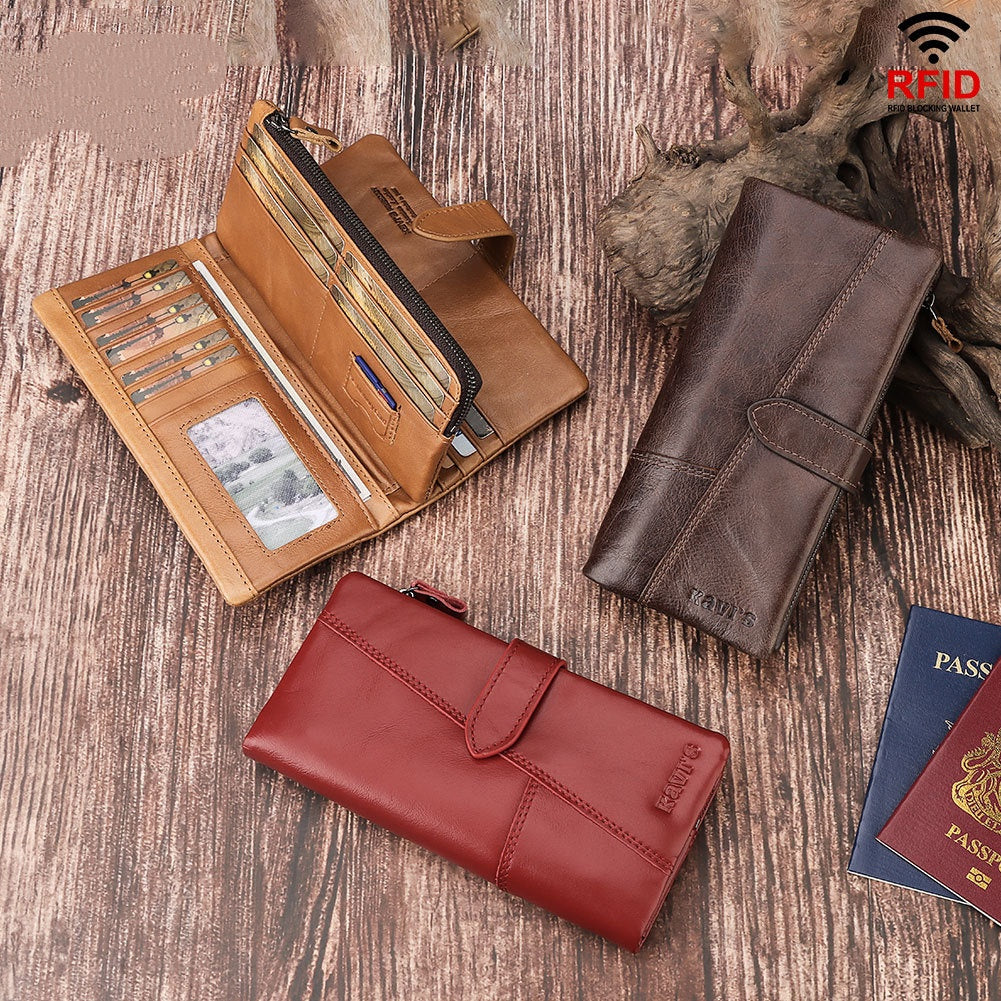 Fashionable Phone Bag Made From Top-layer Cowhide With Multiple Card Slots
