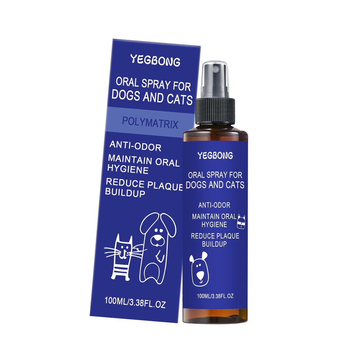 YEGBONG Oral Spray for Dogs and Cats, 100ml, Pet Oral Care, Oral Care Product for Daily Oral Care