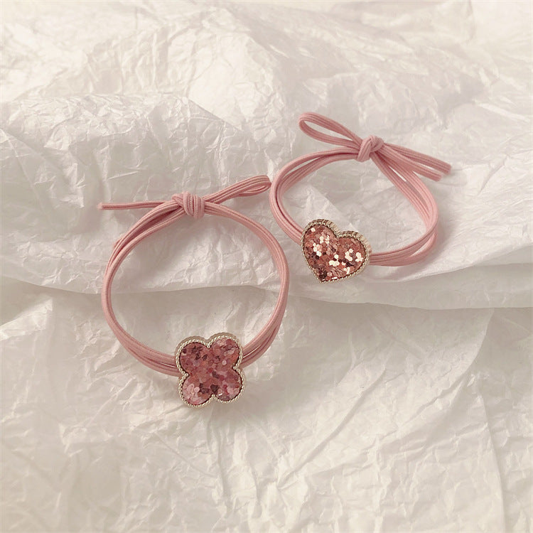 Sweet Cute XINGX Girl's Heart Hair Rope Hair Rubber Band Korean Hair Accessories
