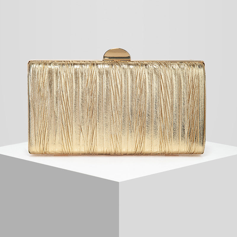 New Womens Pleated Evening Clutch Bag