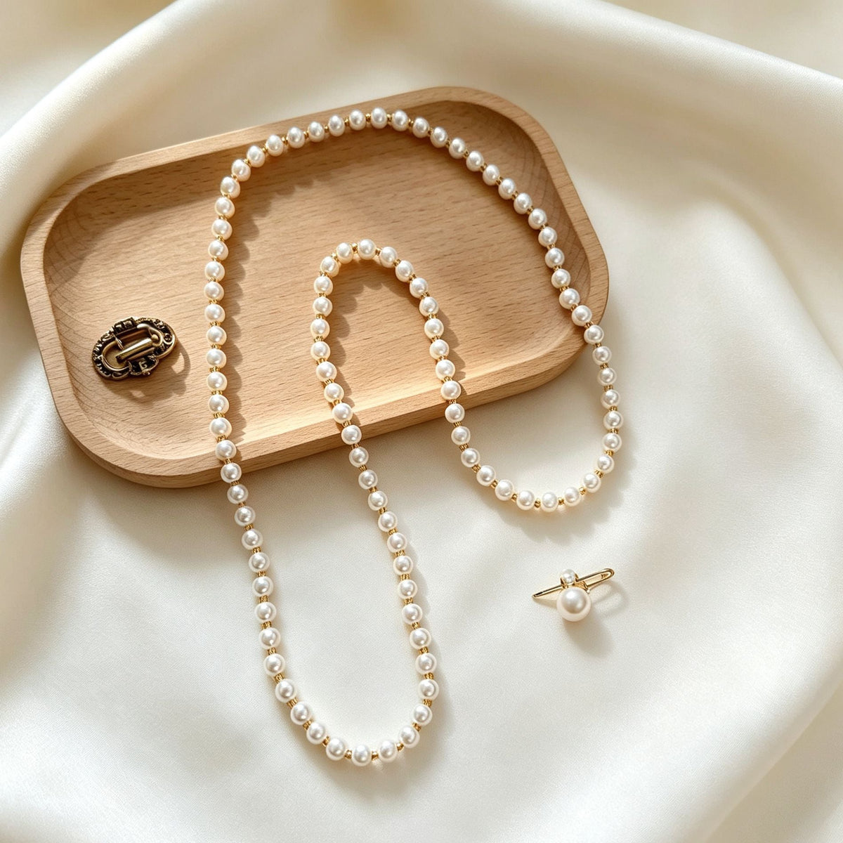 Korean Style Versatile Fashion Flower Sweater Chain Autumn And Winter Accessories Long Necklace Women's High-End Cat's Eye Pendant Camellia
