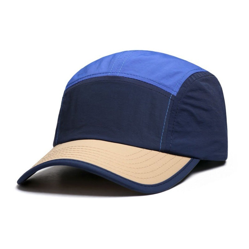 Japanese-style Vintage Quick-drying Multi-color Reflective Baseball Cap With Five-piece Workwear Design For Outdoor Climbing, Water Resistance And Sun Protection