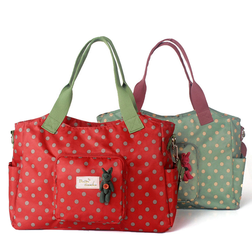 Polka-dot Cute Little Bear Hand-carrying Mommy Bag