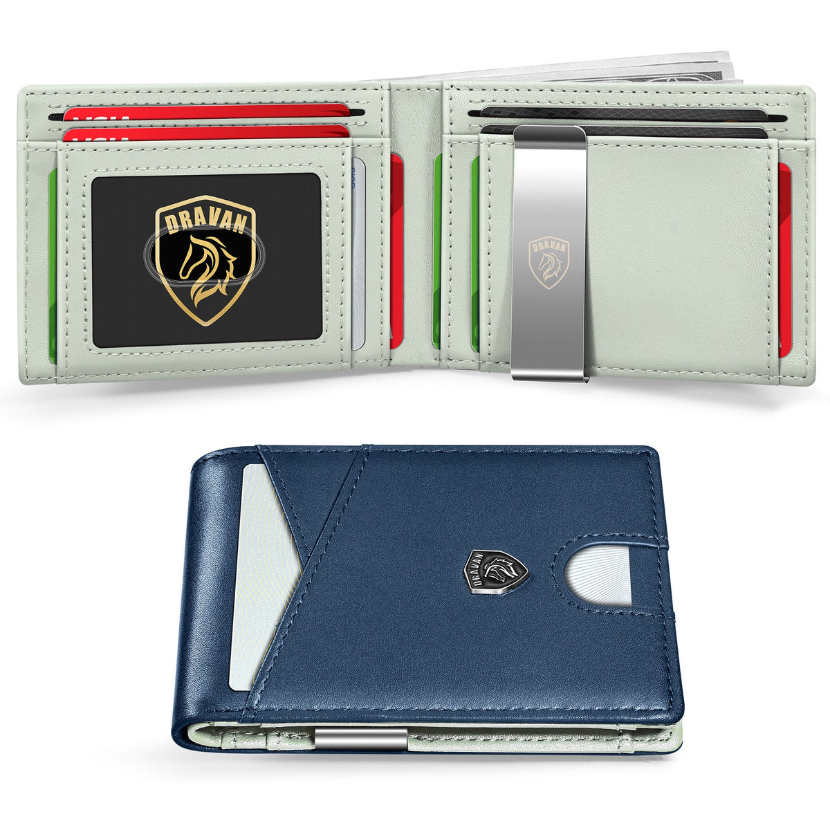 Card Holder Portable Carbon Fiber Coin Purse Men's Leather Bag
